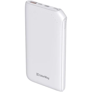 Батарея универсальная 10 000 mAh Soft touch (USB QC3.0 + USB-C Power Delivery 18W), ColorWay, Китай