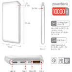 Батарея универсальная 10 000 mAh Soft touch (USB QC3.0 + USB-C Power Delivery 18W), ColorWay, Китай: цены и характеристики