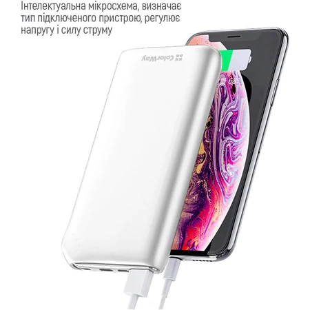 Батарея универсальная 10 000 mAh Soft touch (USB QC3.0 + USB-C Power Delivery 18W), ColorWay, Китай: цены и характеристики