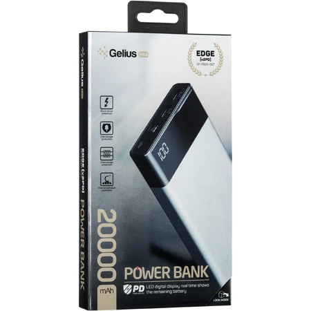 Батарея универсальная Pro Edge GP-PB20-007 20 000 mAh 2.1A Grey, Gelius Pro, Украина: цены и характеристики