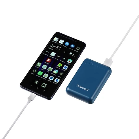 Батарея універсальна XS10000 10000mAh microUSB, USB-A, USB Type-C, Petrol, Intenso, Китай: ціни та характеристики