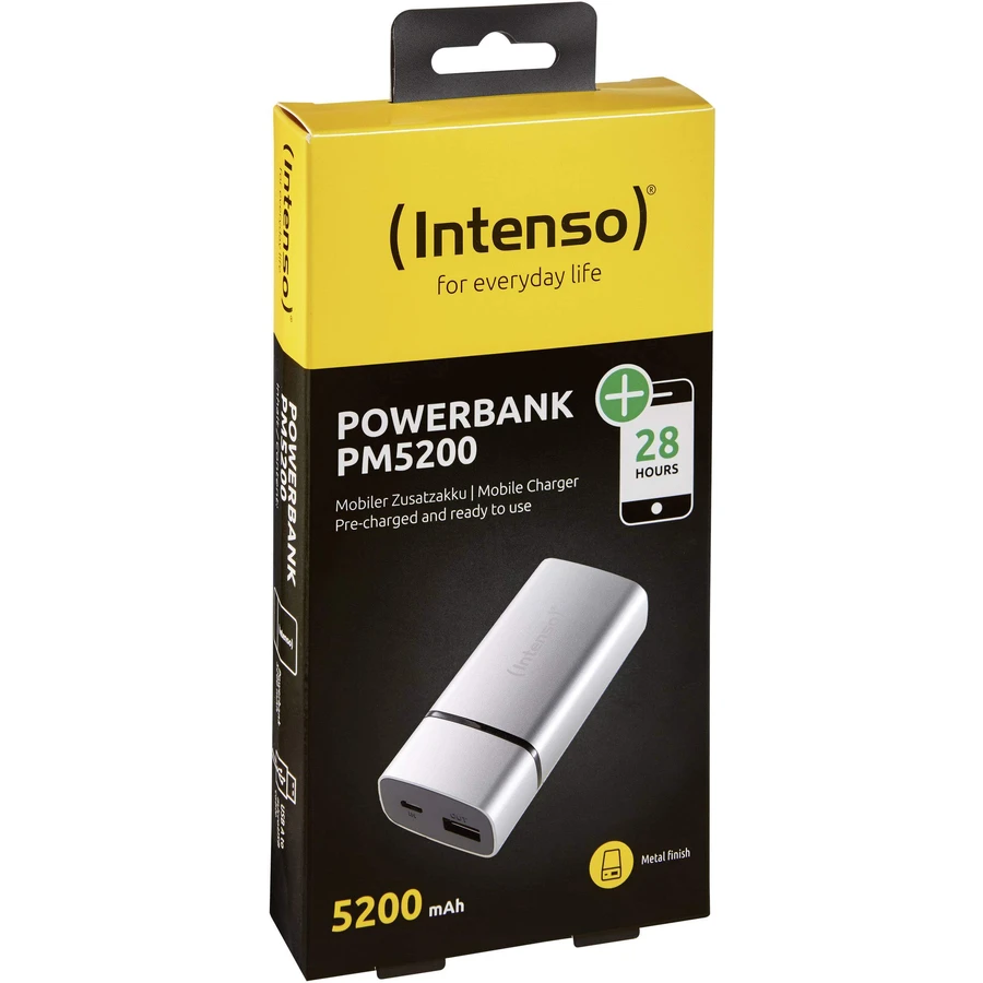 Батарея универсальная PM5200 5200mAh, USB-A(5V/1.5A), Intenso, Китай: цены и характеристики
