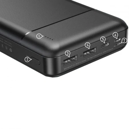 Повербанк Lango 30000mAh USB-C, Micro-USB, 2*USB-A, 5V/2,1A, black, Remax, Китай: ціни та характеристики