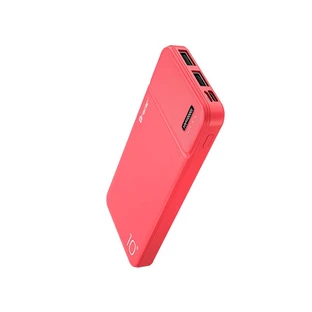 Батарея универсальная 10000 mAh, USB Type-C/Micro USB, 2*USB 5V/2.1A, red, Tracer, Китай