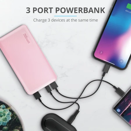Батарея универсальная Primo 10000 mAh Pink, Trust, Китай: цены и характеристики