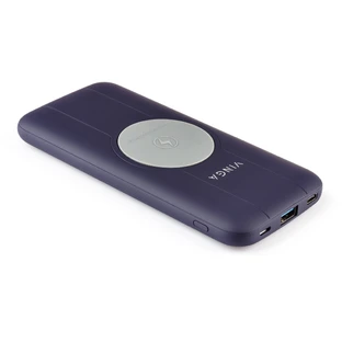 Батарея универсальная 10000 mAh Wireless QC3.0 PD soft touch purple, Vinga