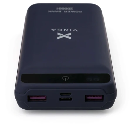 Батарея універсальна 20000 mAh QC3.0 Display soft touch purple, Vinga: ціни та характеристики
