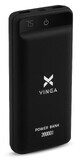 Батарея универсальная 20000 mAh QC3.0 Display soft touch black, Vinga