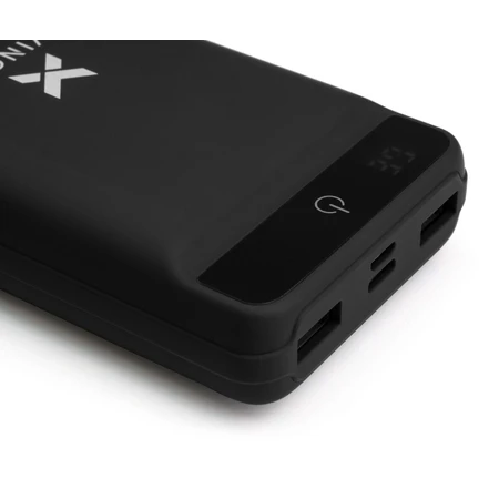 Батарея універсальна 20000 mAh QC3.0 Display soft touch black, Vinga: ціни та характеристики
