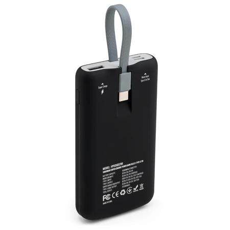 Батарея универсальная 10000 mAh SuperQC soft touch w/cable 22.5W black, Vinga: цены и характеристики