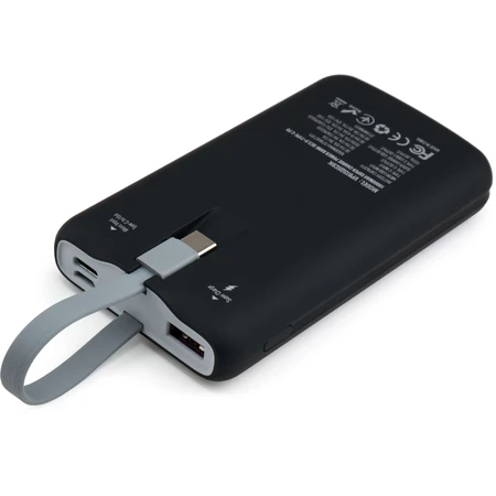 Батарея универсальная 10000 mAh SuperQC soft touch w/cable 22.5W black, Vinga: цены и характеристики