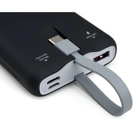Батарея универсальная 10000 mAh SuperQC soft touch w/cable 22.5W black, Vinga: цены и характеристики