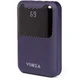 Батарея універсальна 10000 mAh Display soft touch purple, Vinga