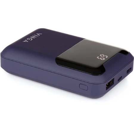 Батарея універсальна 10000 mAh Display soft touch purple, Vinga: ціни та характеристики