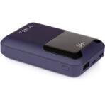 Батарея універсальна 10000 mAh Display soft touch purple, Vinga: ціни та характеристики