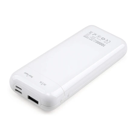 Батарея універсальна 10000 mAh glossy white, Vinga: ціни та характеристики