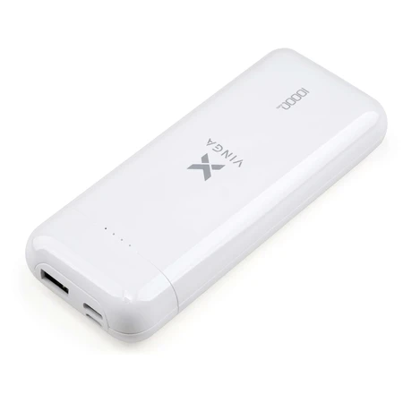 Батарея універсальна 10000 mAh glossy white, Vinga: ціни та характеристики