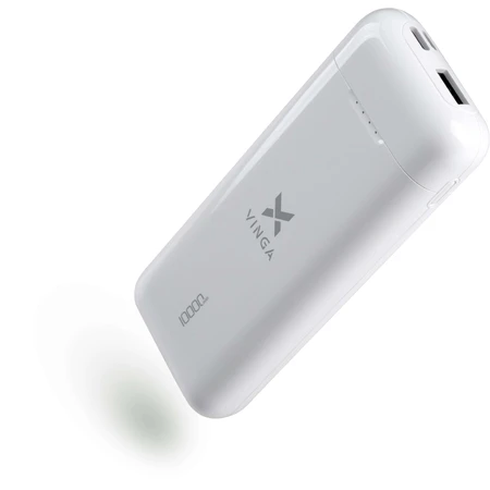 Батарея універсальна 10000 mAh glossy white, Vinga: ціни та характеристики