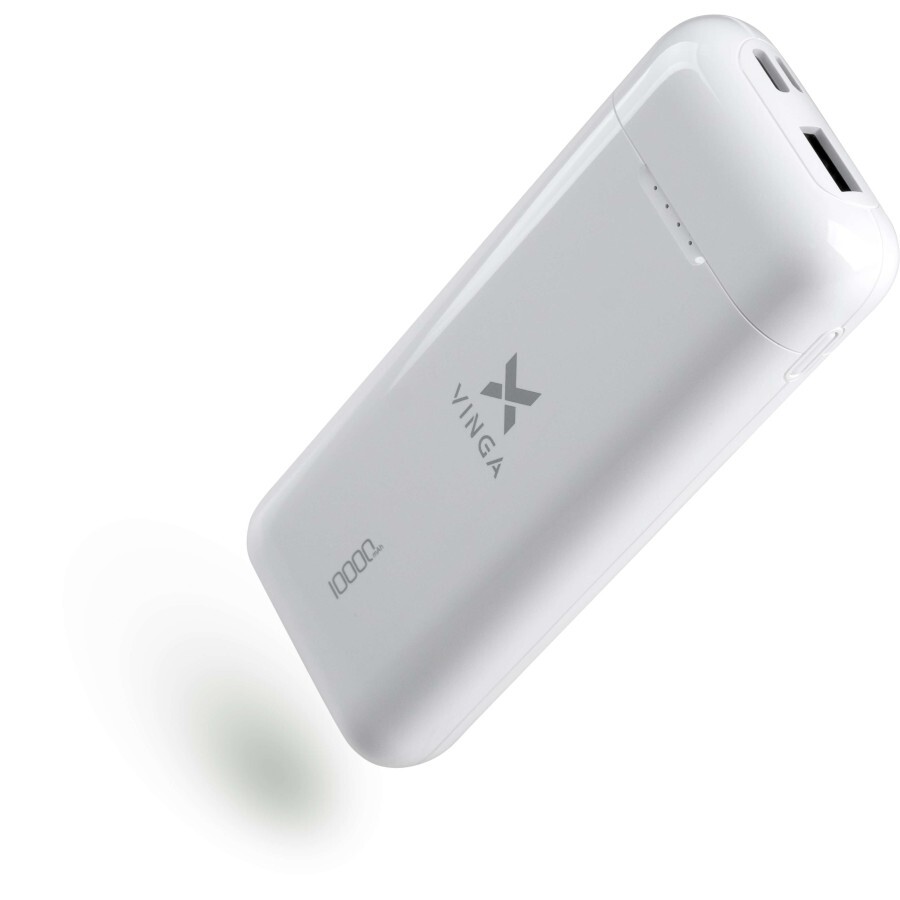 Батарея универсальная 10000 mAh glossy white, Vinga: цены и характеристики