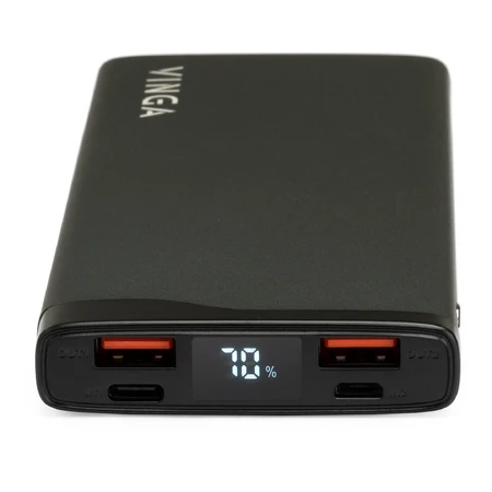 Батарея універсальна 10000 mAh QC3.0+PD 3 ports LCD metal, Vinga: ціни та характеристики