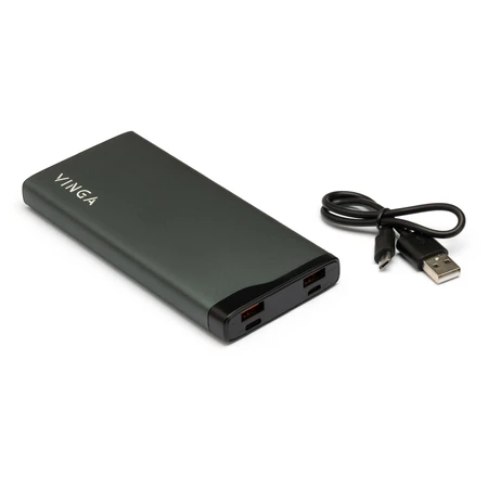 Батарея універсальна 10000 mAh QC3.0+PD 3 ports LCD metal, Vinga: ціни та характеристики