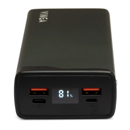Батарея универсальная 30000 mAh QC3.0+PD 3 ports LCD metal, Vinga: цены и характеристики