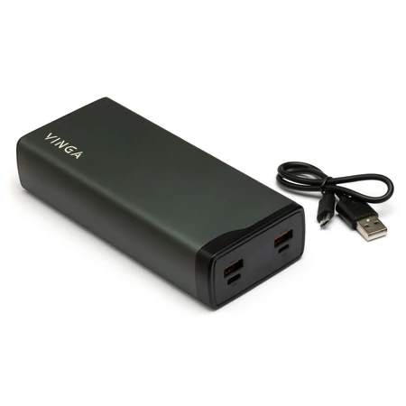 Батарея универсальная 30000 mAh QC3.0+PD 3 ports LCD metal, Vinga: цены и характеристики