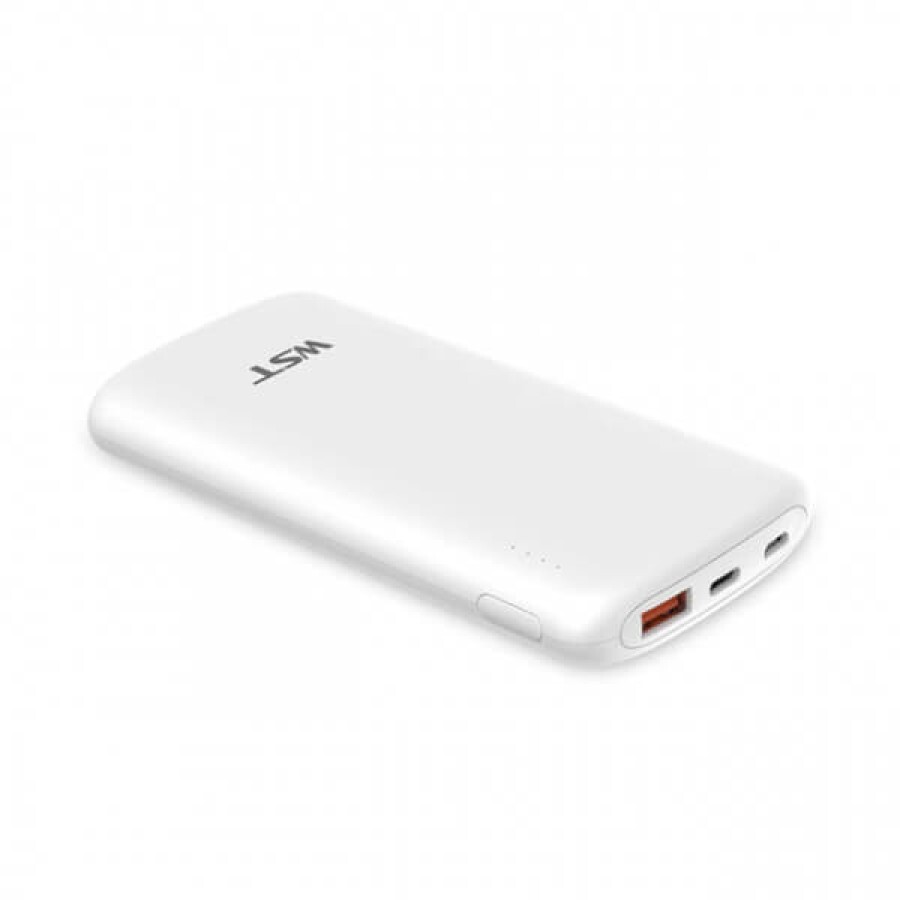Батарея універсальна 10000mAh PD/2.0(USB-C), QC/3.0(micro-USB,USB-A), white, WST: ціни та характеристики