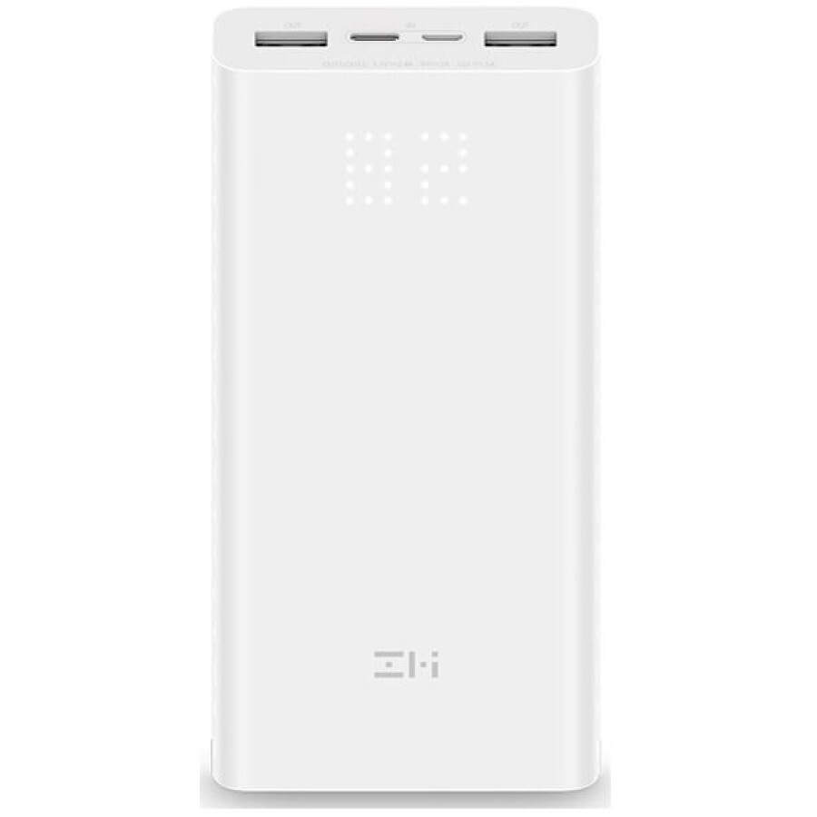 Батарея універсальна Aura 20000mAh Type-C 2*USB QC2.0/3.0 White, ZMI, Китай: ціни та характеристики