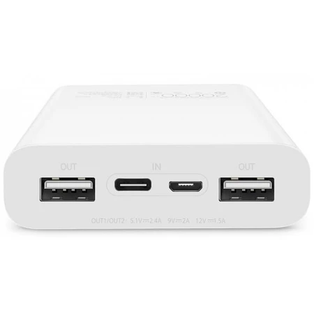 Батарея універсальна Aura 20000mAh Type-C 2*USB QC2.0/3.0 White, ZMI, Китай: ціни та характеристики