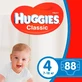 Підгузки Huggies Classic, розмір 4, 7-18 кг, 88 шт.