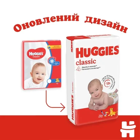 Підгузки Huggies Classic, розмір 5, 11-25 кг, 76 шт.: ціни та характеристики