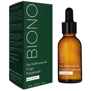 Антиоксидантна сироватка для обличчя Biono Soy Isoflavones & Grape Polyphenols