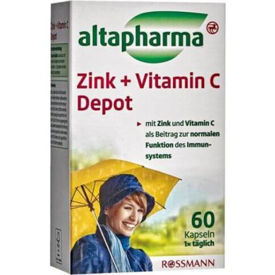 Добавка Цинк+Вітамін С Altapharma, капс №60: ціни та характеристики