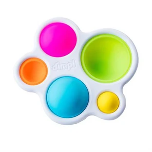Брязкальце Fat Brain Toys прорізувач і тактильна іграшка Натисни кулю dimpl