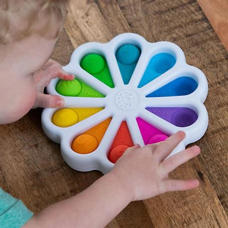 Развивающая игрушка Fat Brain Toys тактильная Цветные лепестки dimpl digits: цены и характеристики