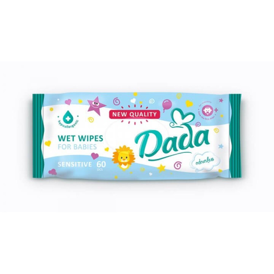 Детские влажные салфетки Dada без запаха 60 шт.: цены и характеристики