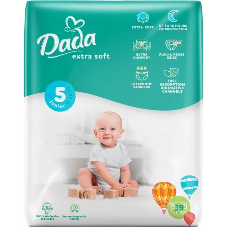 Подгузники Dada Extra Soft 5 (11-25 кг) 39 шт: цены и характеристики
