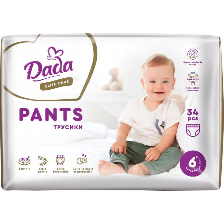 Подгузники-трусики Dada Elite Care 6 XL (15+кг) 34 шт: цены и характеристики