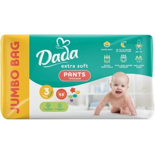 Підгузки-трусики Dada Extra Soft 3 Midi (6-11 кг) 68 шт