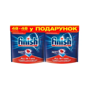 Таблетки для посудомоечных машин Finish All in 1 Max 48+48 шт