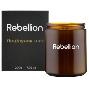 Ароматична свічка Rebellion Поцілунок ночі, 200 г