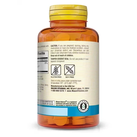 Глюконат магнію 550 мг, Magnesium Gluconate, Mason Natural, 100 таблеток: ціни та характеристики