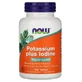 Калий плюс йод, Potassium Plus Iodine, Now Foods, 180 таблеток