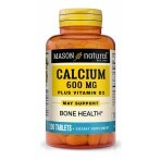 Кальцій 600 мг + Вітамін D3, Calcium 600мг Plus Vitamin D3, Mason Natural, 200 таблеток: ціни та характеристики