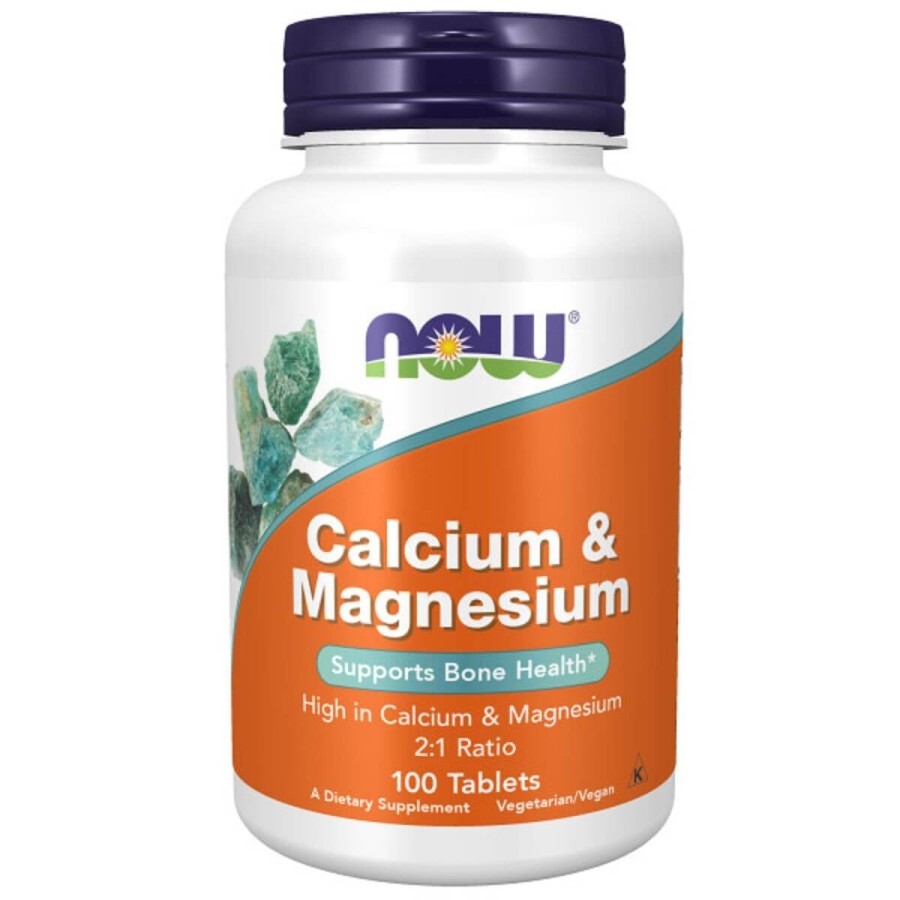 Кальцій і Магній, Calcium & Magnesium 2: 1 Ratio, Now Foods, 100 таблеток: ціни та характеристики