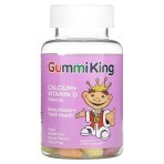Кальцій та вітамін D для дітей, Calcium + Vitamin D for Kids, GummiKing, 60 жувальних цукерок: ціни та характеристики