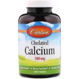 Кальцій Хелат, Chelated Calcium, Carlson, 500 мг, 180 таблеток