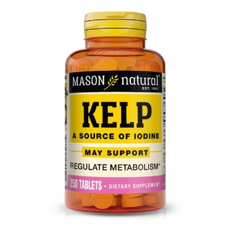 Ламінарія, Kelp, Mason Natural, 250 таблеток