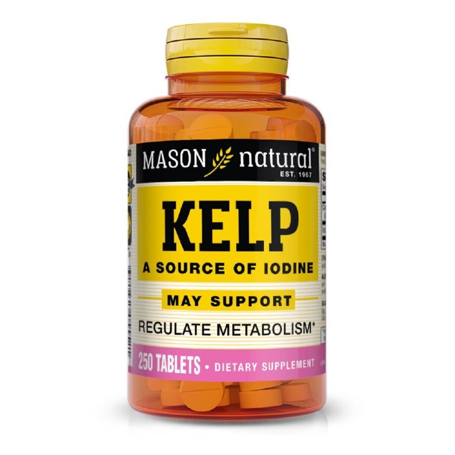 Ламинария, Kelp, Mason Natural, 250 таблеток: цены и характеристики